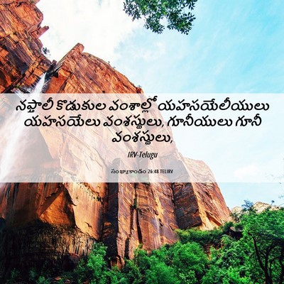 Picture 06 - సంఖ్యాకాండం 26:48 TELIRV - నఫ్తాలీ కొడుకుల - Bible Verse Picture