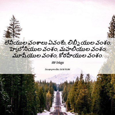 Picture 06 - సంఖ్యాకాండం 26:58 TELIRV - లేవీయుల వంశాలు - Bible Verse Picture