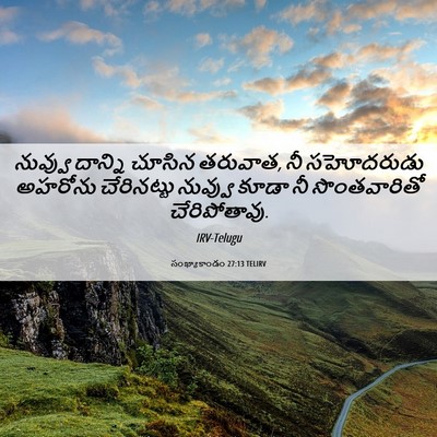Picture 06 - సంఖ్యాకాండం 27:13 TELIRV - నువ్వు దాన్ని - Bible Verse Picture