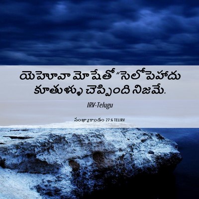 Picture 06 - సంఖ్యాకాండం 27:6 TELIRV - యెహోవా మోషేతో - Bible Verse Picture