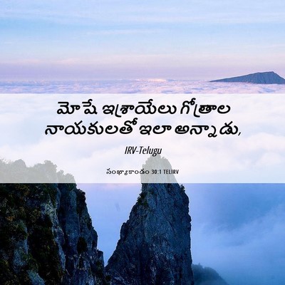 Picture 06 - సంఖ్యాకాండం 30:1 TELIRV - మోషే ఇశ్రాయేలు - Bible Verse Picture