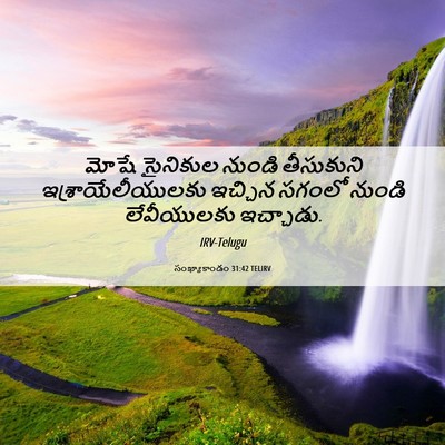 Picture 06 - సంఖ్యాకాండం 31:42 TELIRV - మోషే సైనికుల - Bible Verse Picture