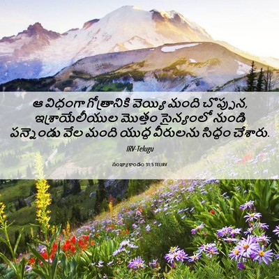 Picture 06 - సంఖ్యాకాండం 31:5 TELIRV - ఆ విధంగా - Bible Verse Picture