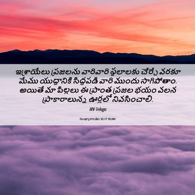 Picture 06 - సంఖ్యాకాండం 32:17 TELIRV - ఇశ్రాయేలు ప్రజలను - Bible Verse Picture