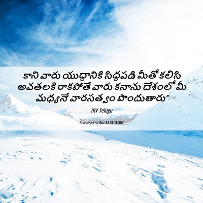 Picture 06 - సంఖ్యాకాండం 32:30 TELIRV - కాని వారు - Bible Verse Picture