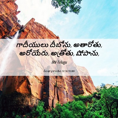 Picture 06 - సంఖ్యాకాండం 32:34 TELIRV - గాదీయులు దీబోను, - Bible Verse Picture