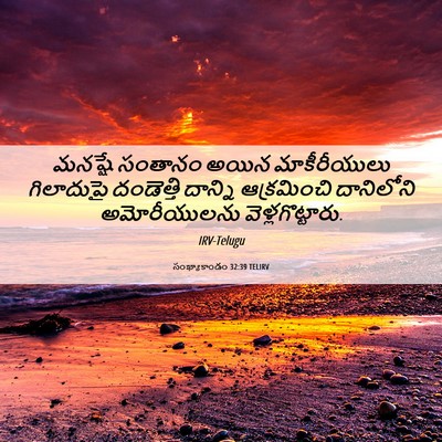 Picture 06 - సంఖ్యాకాండం 32:39 TELIRV - మనష్షే సంతానం - Bible Verse Picture
