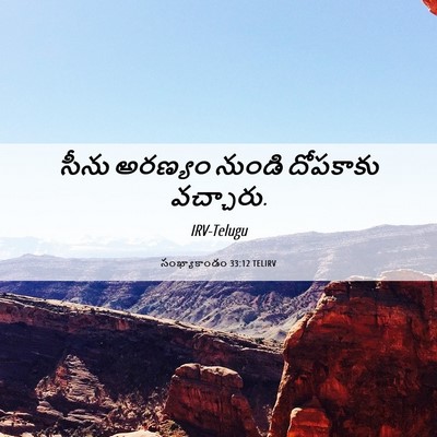 Picture 06 - సంఖ్యాకాండం 33:12 TELIRV - సీను అరణ్యం నుండి - Bible Verse Picture