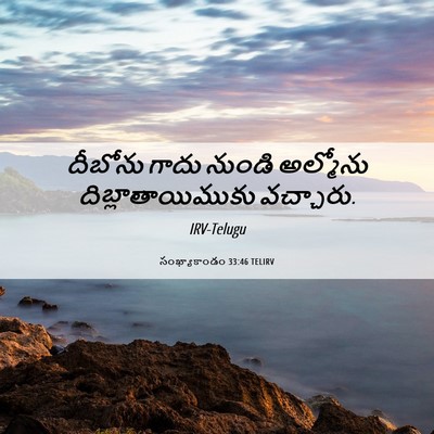Picture 06 - సంఖ్యాకాండం 33:46 TELIRV - దీబోను గాదు నుండి - Bible Verse Picture