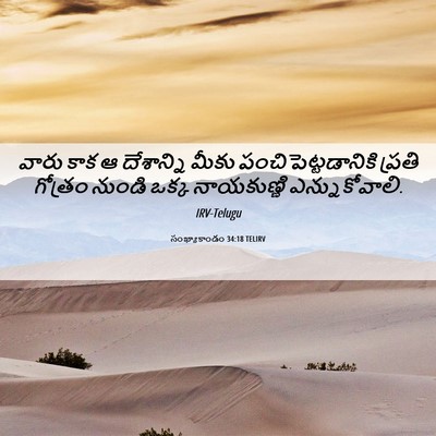 Picture 06 - సంఖ్యాకాండం 34:18 TELIRV - వారు కాక ఆ - Bible Verse Picture