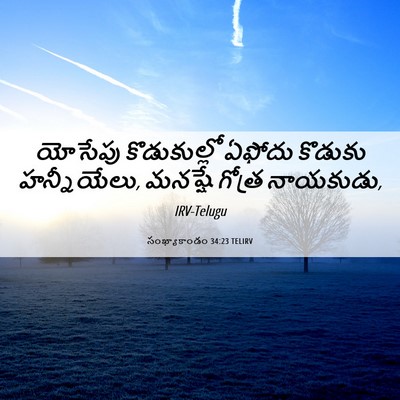 Picture 06 - సంఖ్యాకాండం 34:23 TELIRV - యోసేపు కొడుకుల్లో - Bible Verse Picture