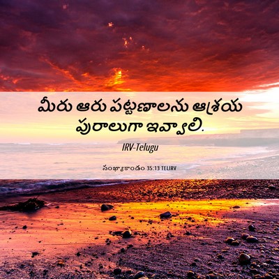 Picture 06 - సంఖ్యాకాండం 35:13 TELIRV - మీరు ఆరు - Bible Verse Picture