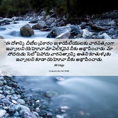 Picture 06 - సంఖ్యాకాండం 36:2 TELIRV - “ఈ దేశాన్ని చీటీల - Bible Verse Picture