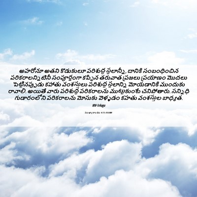 Picture 06 - సంఖ్యాకాండం 4:15 TELIRV - అహరోనూ అతని - Bible Verse Picture