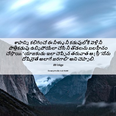 Picture 06 - సంఖ్యాకాండం 5:22 TELIRV - శాపాన్ని కలిగించే - Bible Verse Picture