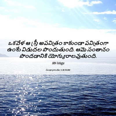 Picture 06 - సంఖ్యాకాండం 5:28 TELIRV - ఒకవేళ ఆ స్త్రీ - Bible Verse Picture