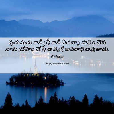 Picture 06 - సంఖ్యాకాండం 5:6 TELIRV - పురుషుడు గానీ - Bible Verse Picture