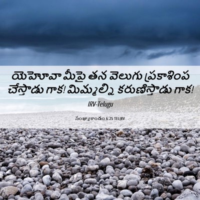 Picture 06 - సంఖ్యాకాండం 6:25 TELIRV - యెహోవా మీపై తన - Bible Verse Picture