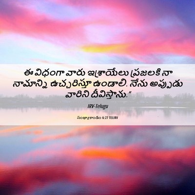 Picture 06 - సంఖ్యాకాండం 6:27 TELIRV - ఈ విధంగా వారు - Bible Verse Picture