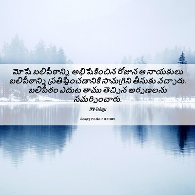 Picture 06 - సంఖ్యాకాండం 7:10 TELIRV - మోషే బలిపీఠాన్ని - Bible Verse Picture