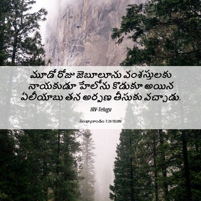 Picture 06 - సంఖ్యాకాండం 7:24 TELIRV - మూడో రోజు - Bible Verse Picture