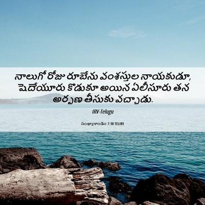 Picture 06 - సంఖ్యాకాండం 7:30 TELIRV - నాలుగో రోజు - Bible Verse Picture