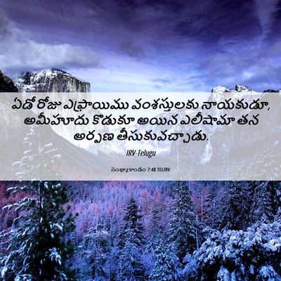Picture 06 - సంఖ్యాకాండం 7:48 TELIRV - ఏడో రోజు - Bible Verse Picture
