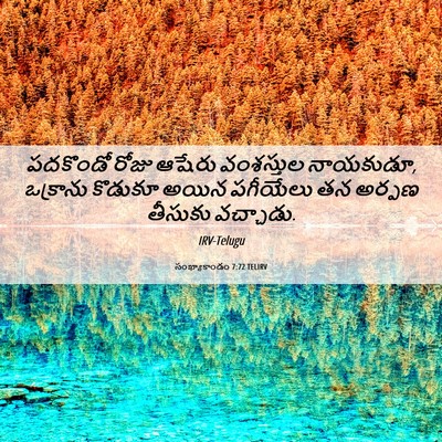 Picture 06 - సంఖ్యాకాండం 7:72 TELIRV - పదకొండో రోజు - Bible Verse Picture