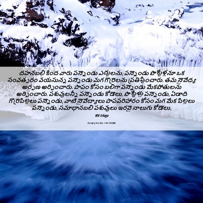 Picture 06 - సంఖ్యాకాండం 7:87 TELIRV - దహనబలి కింద వారు - Bible Verse Picture