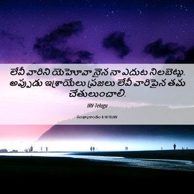 Picture 06 - సంఖ్యాకాండం 8:10 TELIRV - లేవీ వారిని - Bible Verse Picture