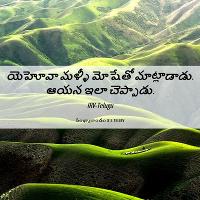 Picture 06 - సంఖ్యాకాండం 8:5 TELIRV - యెహోవా మళ్ళీ - Bible Verse Picture