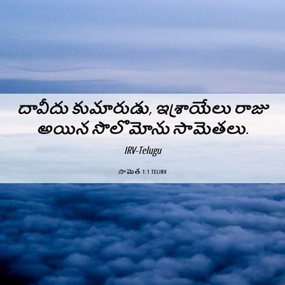 Picture 06 - సామెత 1:1 TELIRV - దావీదు కుమారుడు, - Bible Verse Picture