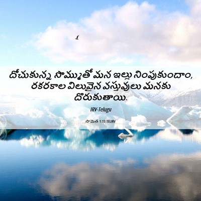 Picture 06 - సామెత 1:13 TELIRV - దోచుకున్న - Bible Verse Picture