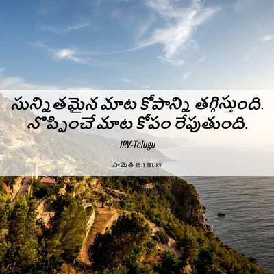 Picture 06 - సామెత 15:1 TELIRV - సున్నితమైన మాట - Bible Verse Picture