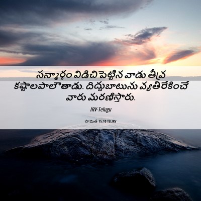 Picture 06 - సామెత 15:10 TELIRV - సన్మార్గం - Bible Verse Picture