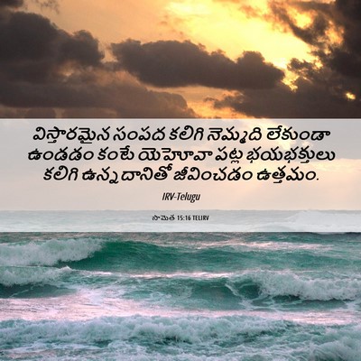 Picture 06 - సామెత 15:16 TELIRV - విస్తారమైన సంపద - Bible Verse Picture