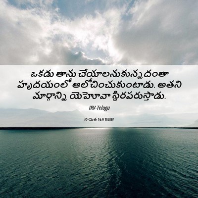 Picture 06 - సామెత 16:9 TELIRV - ఒకడు తాను - Bible Verse Picture