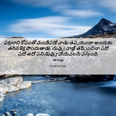 Picture 06 - సామెత 19:19 TELIRV - పట్టరాని కోపంతో - Bible Verse Picture