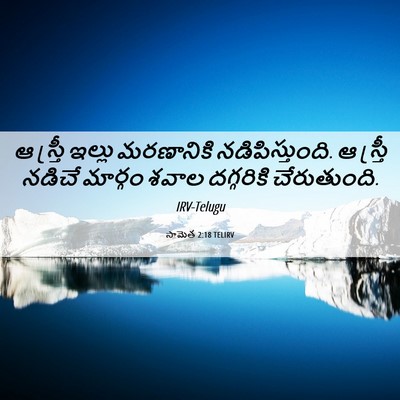 Picture 06 - సామెత 2:18 TELIRV - ఆ స్త్రీ ఇల్లు - Bible Verse Picture