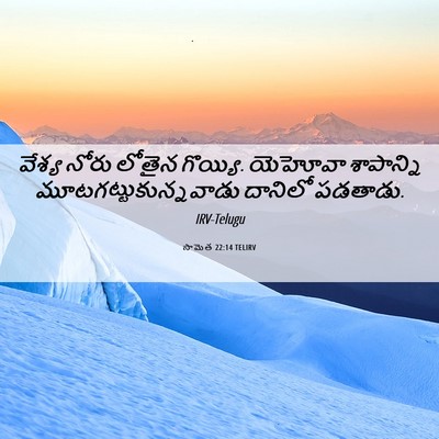 Picture 06 - సామెత 22:14 TELIRV - వేశ్య నోరు లోతైన - Bible Verse Picture