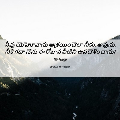 Picture 06 - సామెత 22:19 TELIRV - నీవు యెహోవాను - Bible Verse Picture
