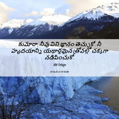 Picture 06 - సామెత 23:19 TELIRV - కుమారా, నీవు విని - Bible Verse Picture