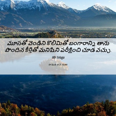 Picture 06 - సామెత 27:21 TELIRV - మూసతో వెండిని - Bible Verse Picture