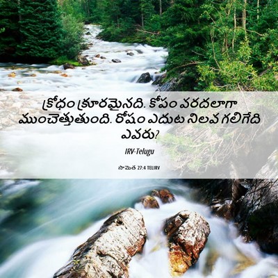 Picture 06 - సామెత 27:4 TELIRV - క్రోధం - Bible Verse Picture