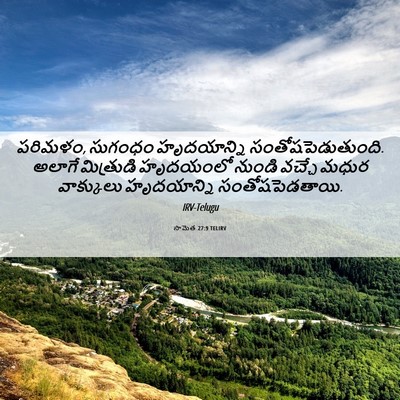 Picture 06 - సామెత 27:9 TELIRV - పరిమళం, సుగంధం - Bible Verse Picture