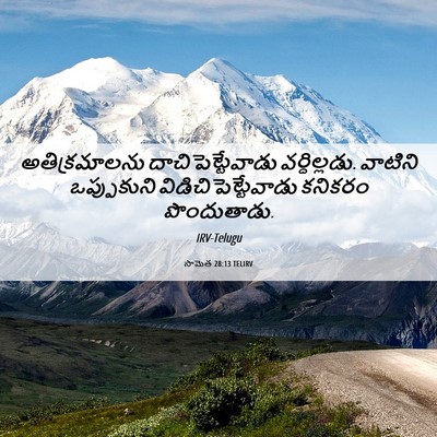 Picture 06 - సామెత 28:13 TELIRV - అతిక్రమాలను - Bible Verse Picture