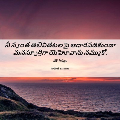 Picture 06 - సామెత 3:5 TELIRV - నీ స్వంత - Bible Verse Picture