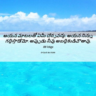 Picture 06 - సామెత 30:6 TELIRV - ఆయన మాటలతో ఏమీ - Bible Verse Picture