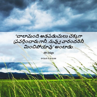 Picture 06 - సామెత 31:29 TELIRV - “చాలామంది - Bible Verse Picture