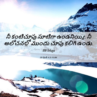 Picture 06 - సామెత 4:25 TELIRV - నీ కంటిచూపు - Bible Verse Picture